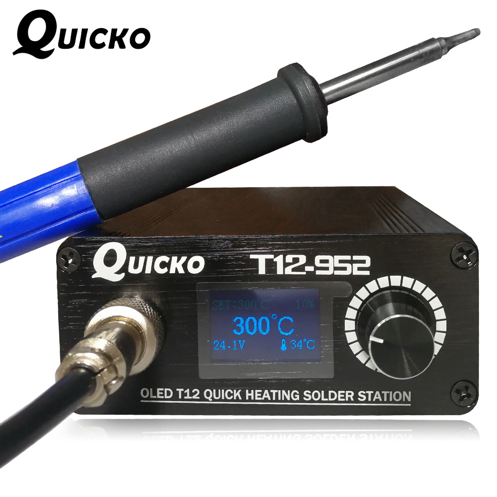 QUICKO STC T12 OLED Digital Soldering Station T12 9501 handle soldering t