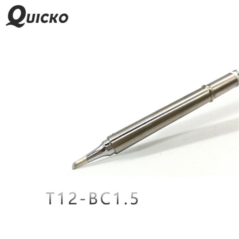 QUICKO Welding T12 Tip T12-BC1.5 Electronic Soldering Tips 220v Shape For